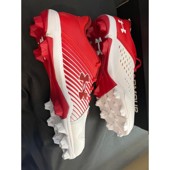 Under Amour Lead Off Low RM Baseball Cleats Red SZ 12 NEW In BOX - Picture 5 of 8